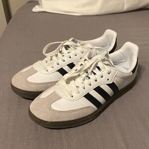 Adidas Men's White and Black Samba Sneakers